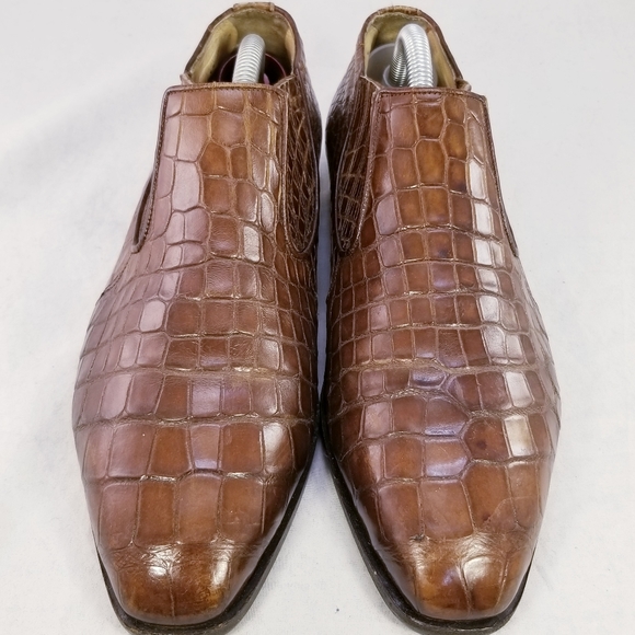 AVVENTURA BY MEZLAN GENUINE ALLIGATOR CROCODILE MEN LOAFERS BROWN MEN SZ 7 D main image 4